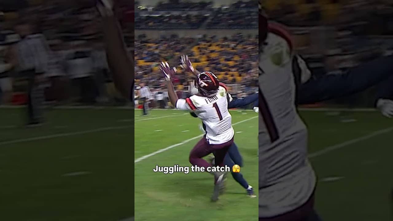 How did he pull that off?! 😱 #virginiatech #accfootball #collegefootball