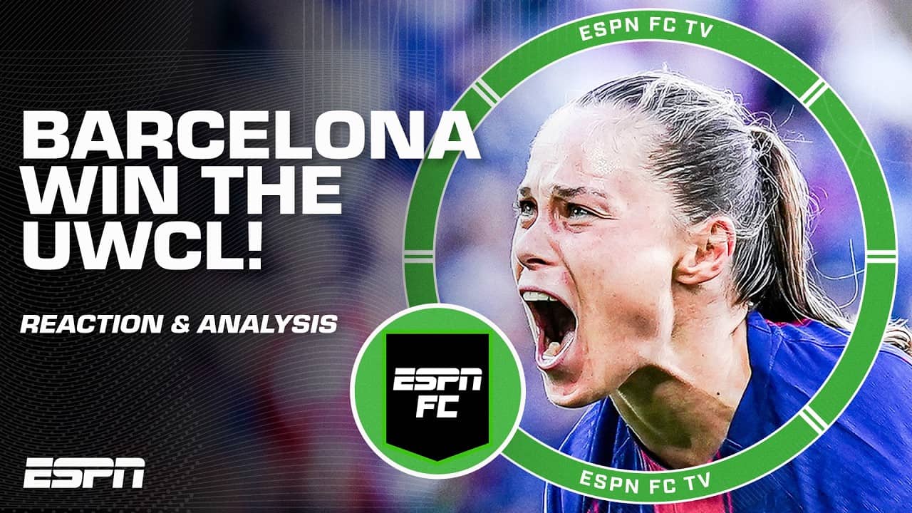 REACTION to Barcelona defeating Lyon in the UWCL Final 🏆 | ESPN FC