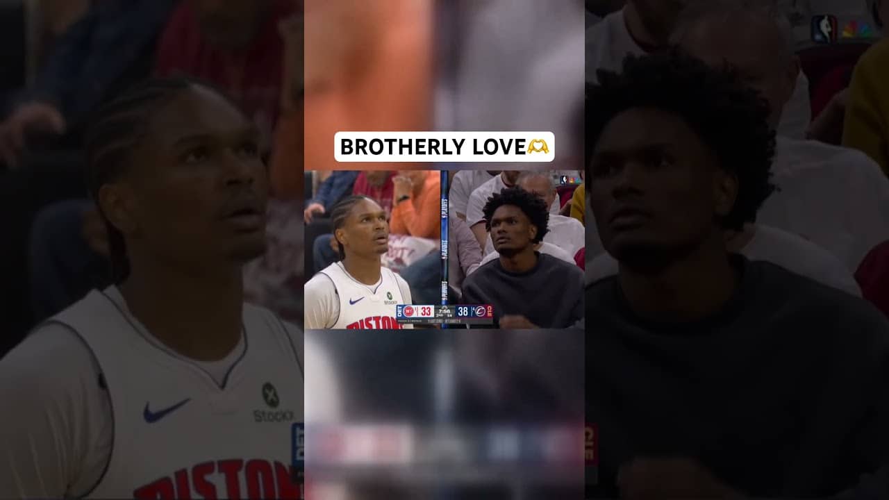 Amen Thompson in the stands supporting his brother 🤞