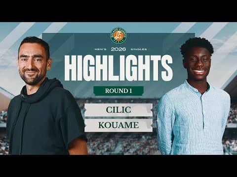 Marin Cilic vs Moise Kouame | Round 1 Highlights | Roland-Garros 2026