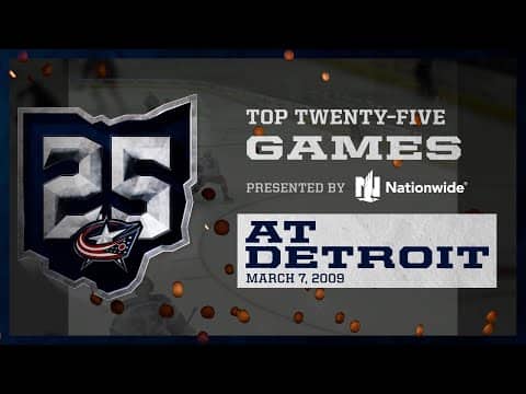 RICK NASH HATTY! 🧢🧢🧢 CBJ Win A Statement Game in the Motor City on March 7, 2009  | Top 25 Games