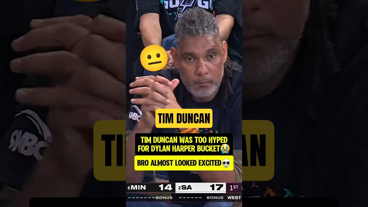 Tim Duncan ALMOST cracked a SMILE😮