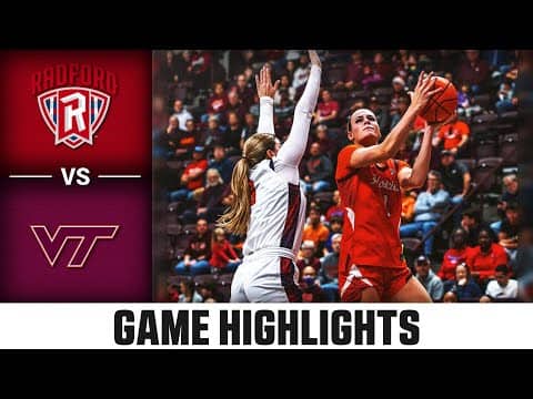 Radford vs. Virginia Tech Game Highlights | 2025-26 ACC Women's Basketball