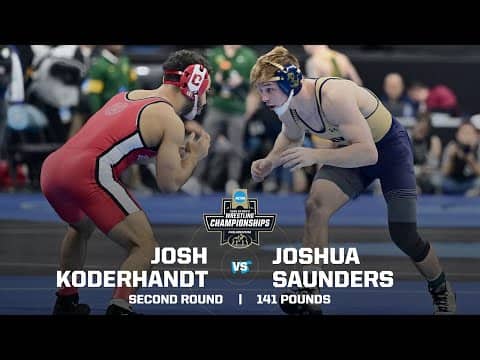 Josh Koderhandt vs. Joshua Saunders: 2025 NCAA wrestling second round (141 lbs.)