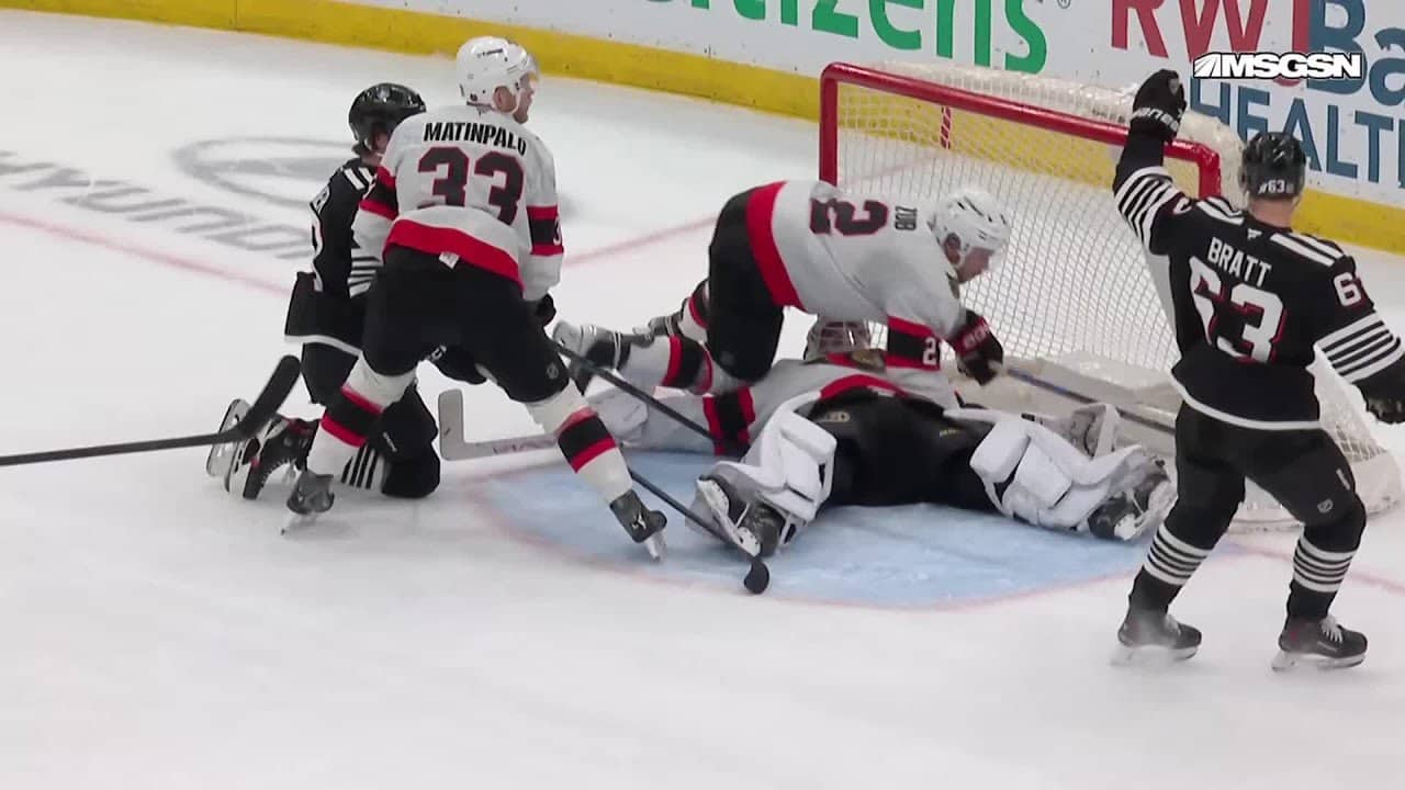 Nico Hischier scores a powerplay goal against the Ottawa Senators
