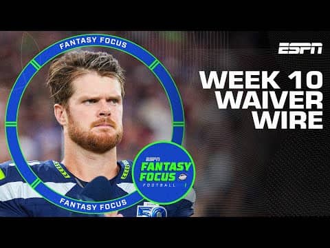 Week 10 Waiver Wire Pickups to SAVE Your Season | Fantasy Focus 🏈