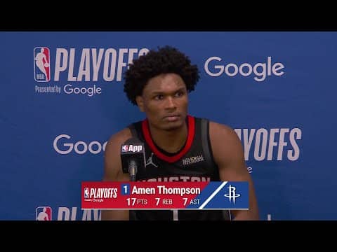 Amen Thompson with a Press Conference vs Lakers Game 1