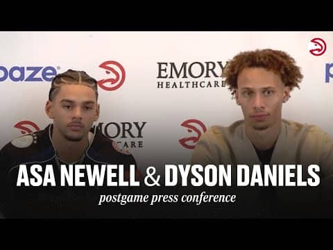 Hawks vs. Lakers Postgame Press Conference: Asa Newell & Dyson Daniels