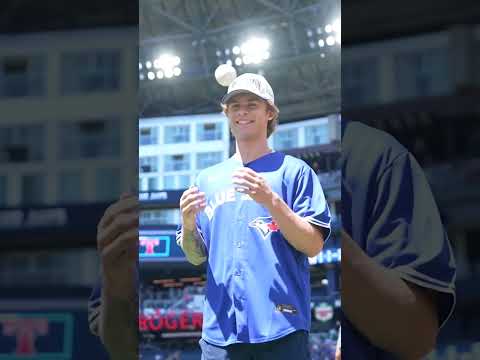 First Pick. First Pitch. Gavin McKenna throws the First Pitch at the Blue Jays game @RogersCanada