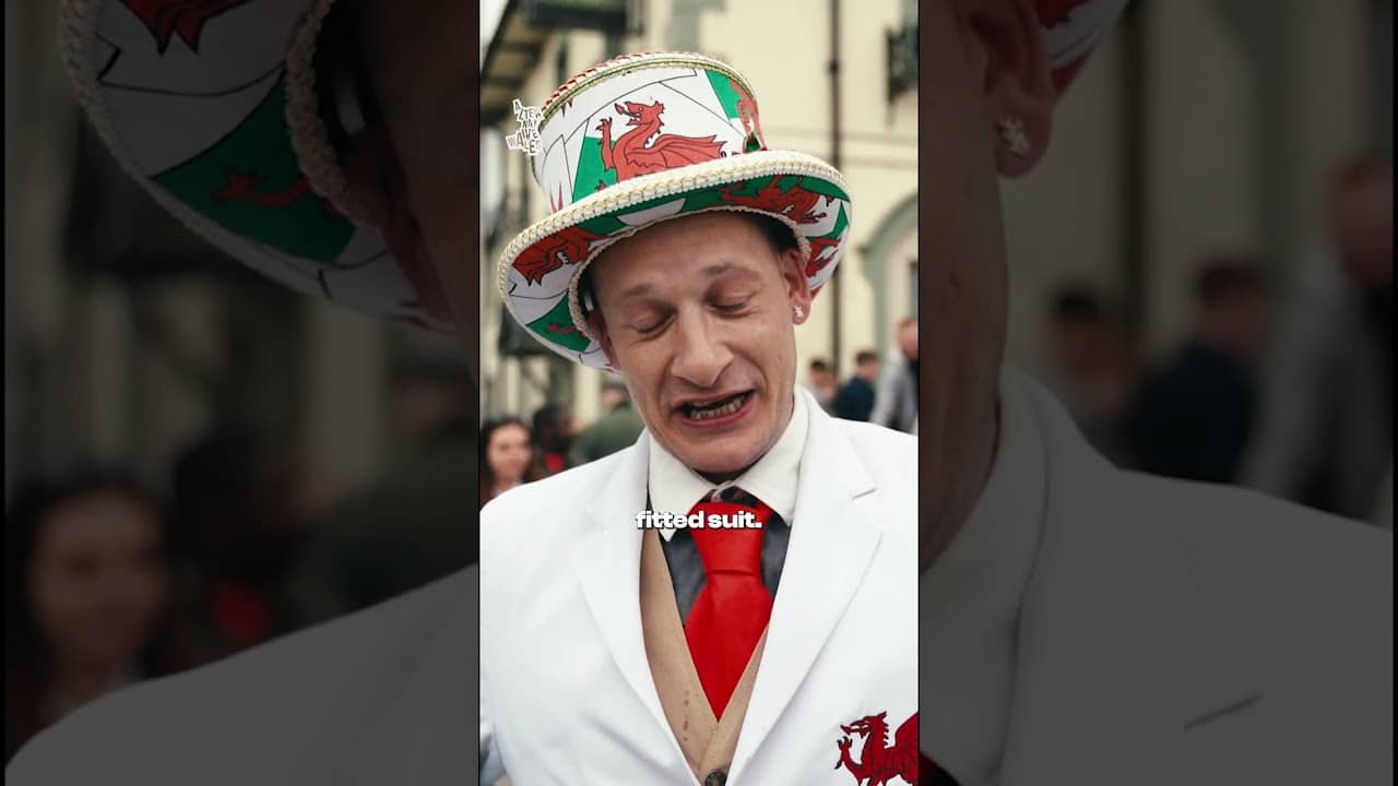 This man came dressed to impress for Wrexham's promotion party!