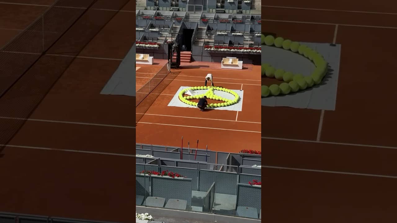 Creating a masterpiece 🎾 The Mercedes-Benz ball art at the Madrid Open was a labor of love 😅