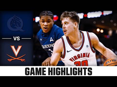 Queens vs. Virginia Game Highlights | 2025-26 ACC Men's Basketball