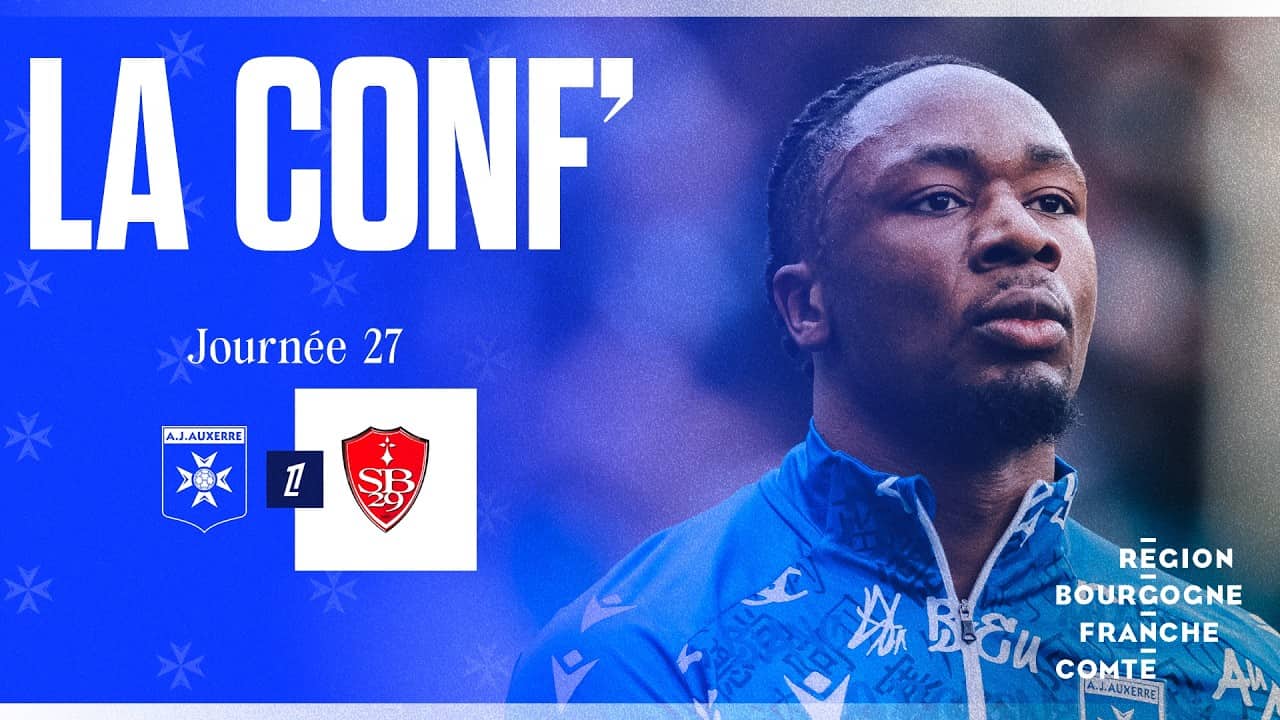 J27 - La conférence de presse de Christophe Pelissier et Bryan Okoh avant AJA-Brest
