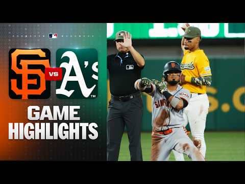 Giants vs. A's Game Highlights (5/16/26) | MLB Highlights