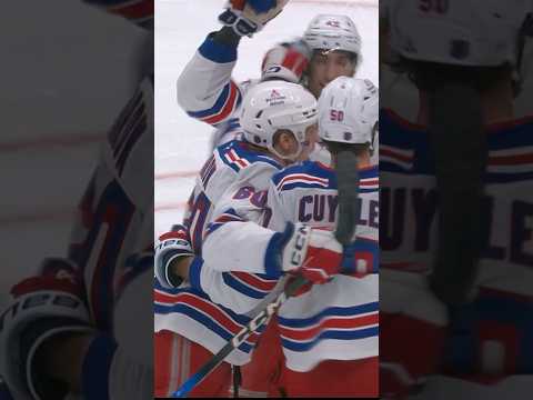 MORROW’S FIRST AS A RANGER 👊 #nyr #hockey #nhl #goal #scottmorrow