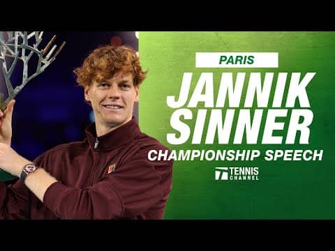 Jannik Sinner Champion Speech | 2025 Paris