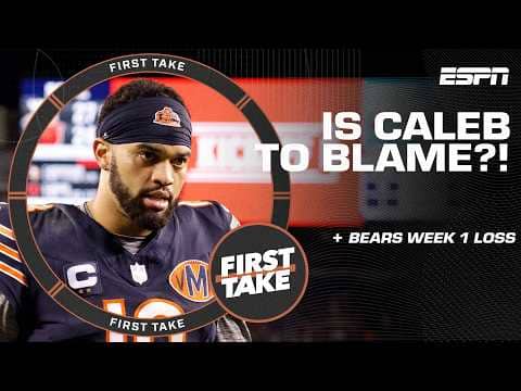 Stephen A. is giving Caleb Williams a PASS for Bears' Week 1 loss 🤷 | First Take