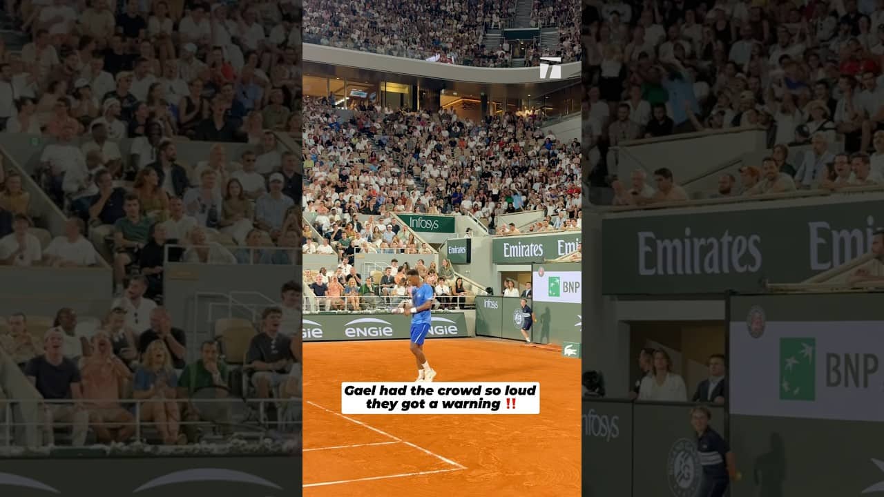Monfils home crowd was HYPE ‼️ #tennis #tennisplayer #tennisnews #rolandgarros