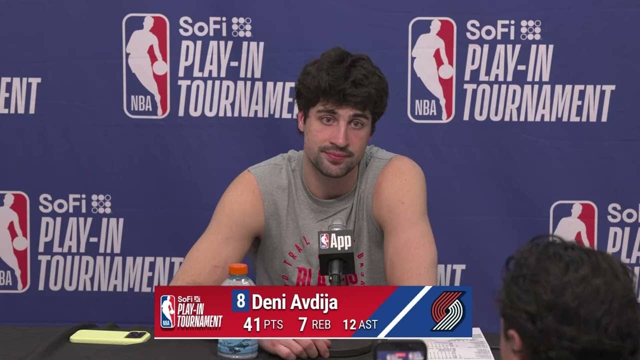 Deni Avdija Describes His 41-Point Effort in Play-In Win vs. Suns | Trail Blazers | April 14, 2026