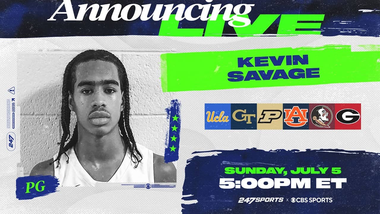 LIVE: 4-star PG Kevin Savage Announces College Commitment | No. 36 Overall Player