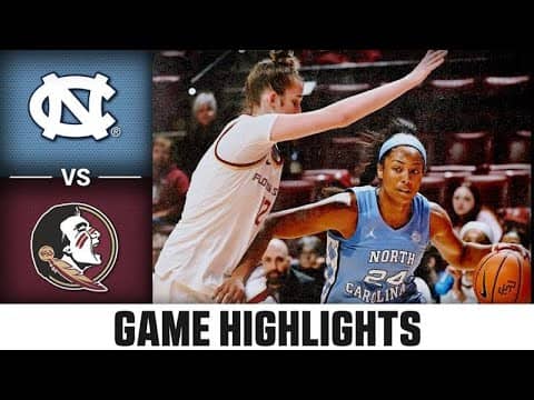North Carolina vs. Florida State Highlights | 2025-26 ACC Women's Basketball