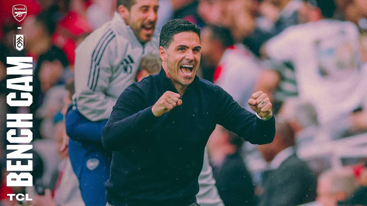 BENCH CAM | Arteta reacts to Gyokeres & Saka goals! | Arsenal v Fulham (3-0) | Premier League