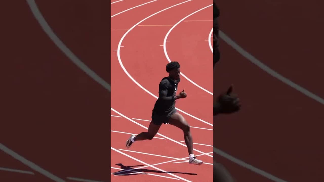 The world record holder is ready for his pro debut 🐐 #usatf #track #hurdles #jakobetharp