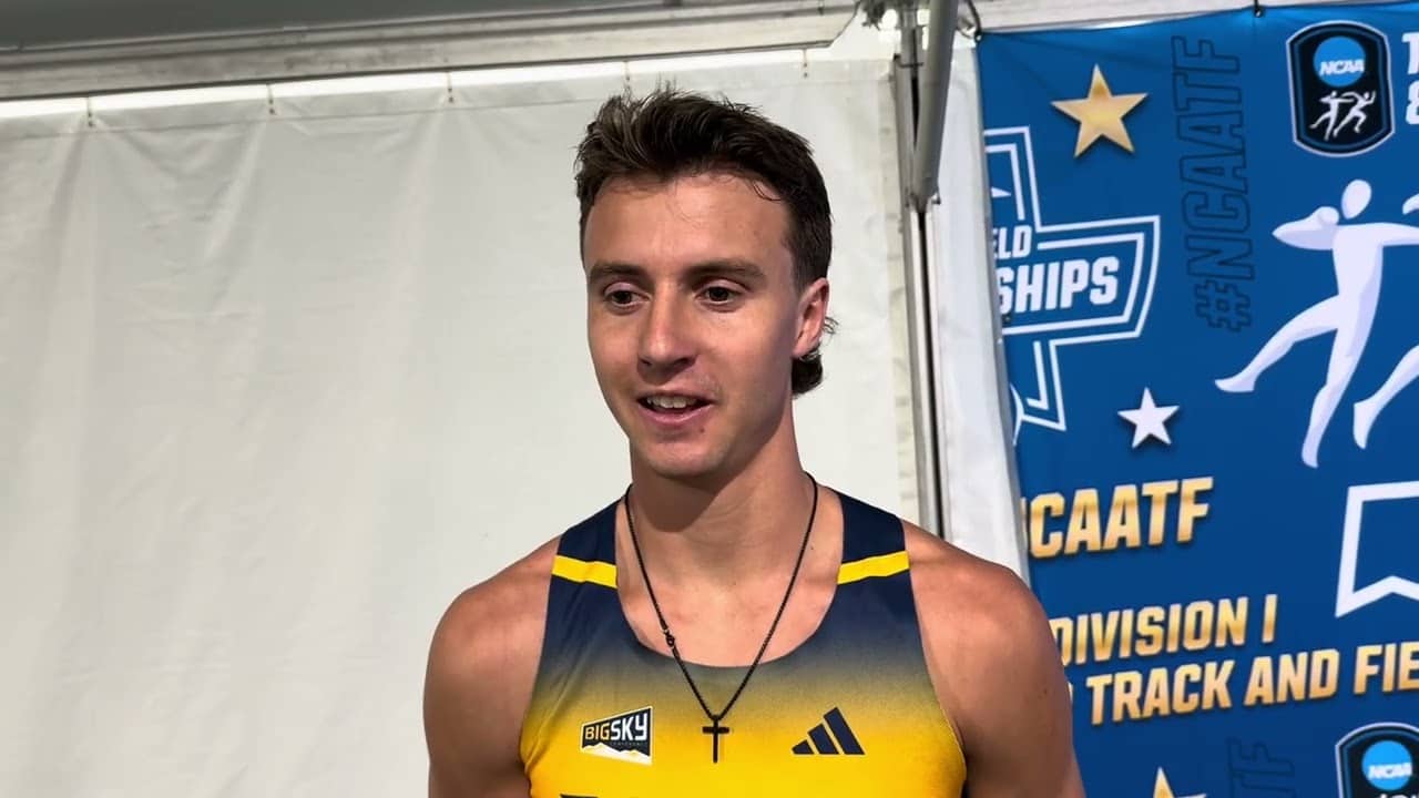 Colin Sahlman on why he chose the 800 at 2026 NCAAs and his “mini-mullet”