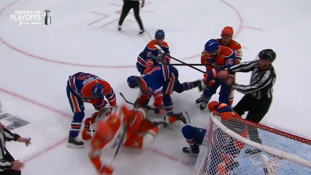 Edmonton Oilers vs Anaheim Ducks Scrum