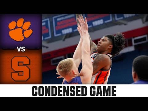 Clemson vs. Syracuse Condensed Game | 2025-26 ACC Men's Basketball