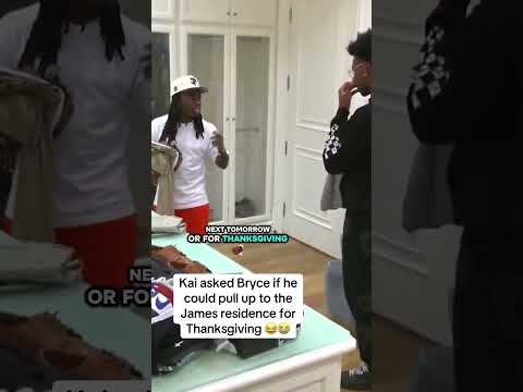 Bryce James didn’t know what to tell Kai Cenat 😂 (via @kai_cenat/TT)