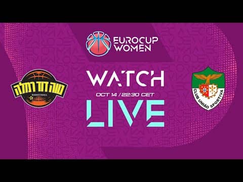 LIVE - Elitzur Ramla v Sportiva/AzorisHotels | EuroCup Women 2025-26 | Regular Season