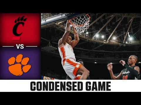 Cincinnati vs. Clemson Condensed Game | 2025-26 ACC Men’s Basketball