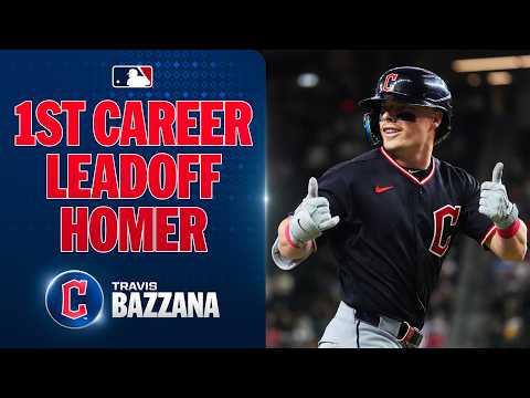 Travis Bazzana blasts his first career leadoff home run for the Guardians! 💪 | MLB Highlights