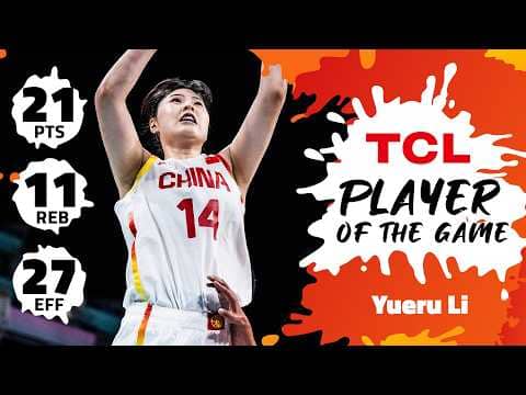 Yueru Li (21 PTS) | TCL Player Of The Game | BRA vs BEL | #FIBAWWC 2026 Qualifying Tournament