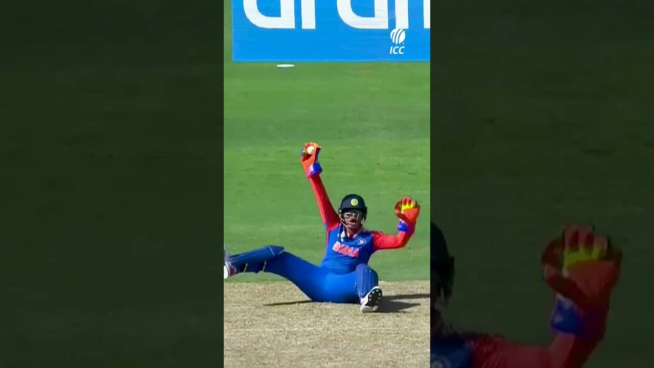 Amazing reflexes and a quick right hand from Richa Ghosh 🤯 #T20WorldCup