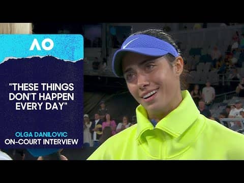 Olga Danilovic On-Court Interview | Australian Open 2026 First Round