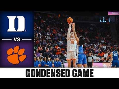 Duke vs. Clemson Condensed Game | 2025-26 ACC Women's Basketball