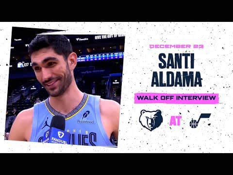 Santi Aldama Walk off Interview | Grizzlies vs. Jazz