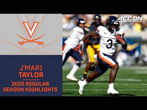 J'Mari Taylor 2025 Regular Season Highlights | Virginia RB