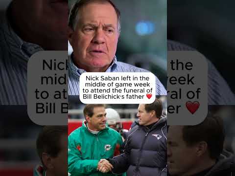 Bill Belichick and Nick Saban met each other as young coaches and built a friendship on respect 🤝