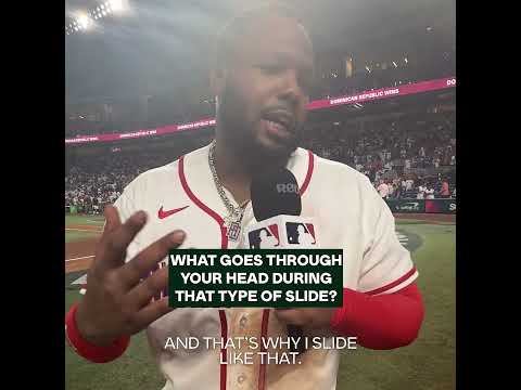 "I gotta go home." Vlad Guerrero Jr.'s epic slide started a huge night for Team Dominican Republic!