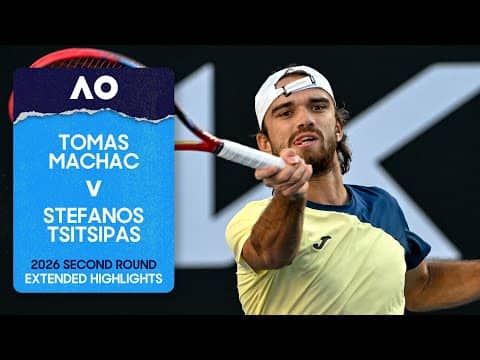 Tomas Machac v Stefanos Tsitsipas Extended Highlights | Australian Open 2026 Second Round