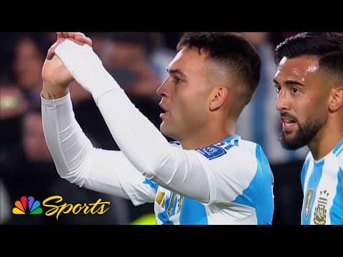 Lautaro Martinez doubles Argentina's home lead against Venezuela with diving header | NBC Sports