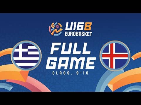 LIVE - Greece v Iceland | FIBA U16 Women's EuroBasket 2025 Div B | Classification 9-10