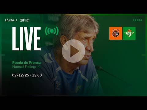 🚨 DIRECTO | Rueda de prensa de Manuel Pellegrini previa al #TorrentCFRealBetis ⚽💚