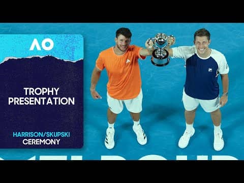 Men's Doubles Trophy Ceremony | Kubler/Polmans v Harrison/Skupski | Australian Open 2026