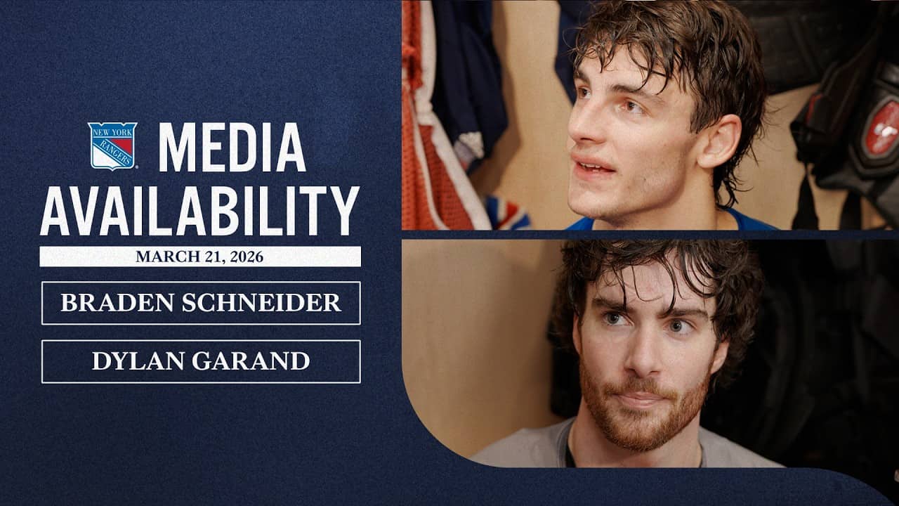 NYR Practice: Braden Schneider & Dylan Garand Media Availability | Mar. 21, 2026