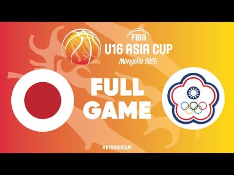 LIVE - Japan v Chinese Taipei | FIBA U16 Asia Cup 2025 | Quarter-Finals