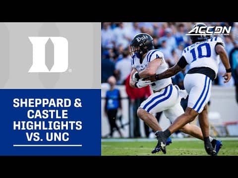 Duke RBs Nate Sheppard & Anderson Castle Highlights vs. North Carolina